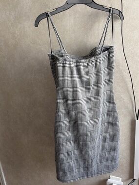 Windsor Black and White Plaid Mini Dress
